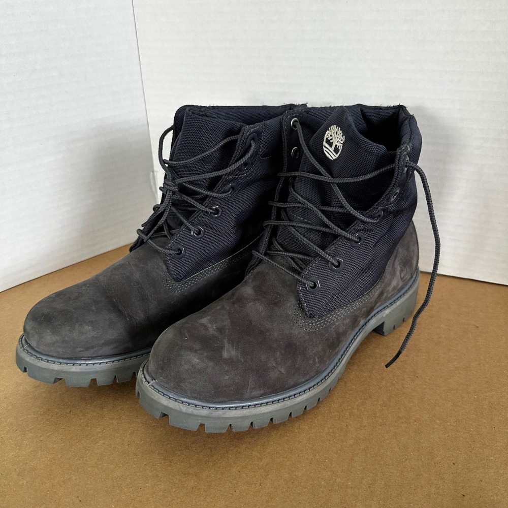 Timberland 6 Inch Boot Mens 9.5 Grey Navy A1787 Work Streetwear Boots
